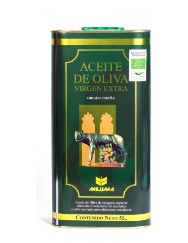 Miluma Bio Lata 5 l. Aceite de oliva virgen extra ecológico