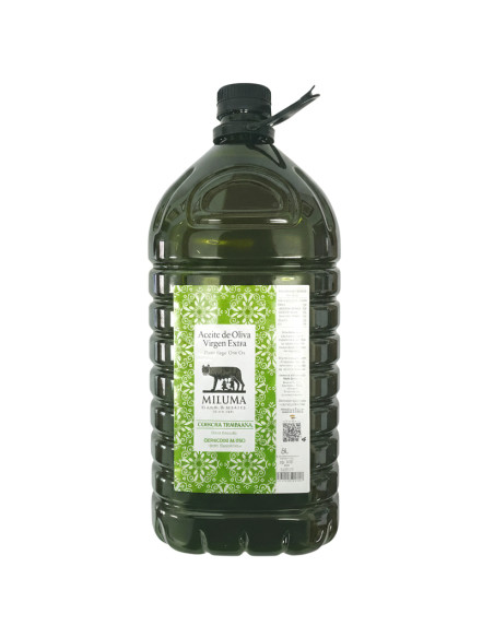 Miluma Primera Molienda Garrafa 5 L. Aceite de oliva virgen extra de cosecha temprana