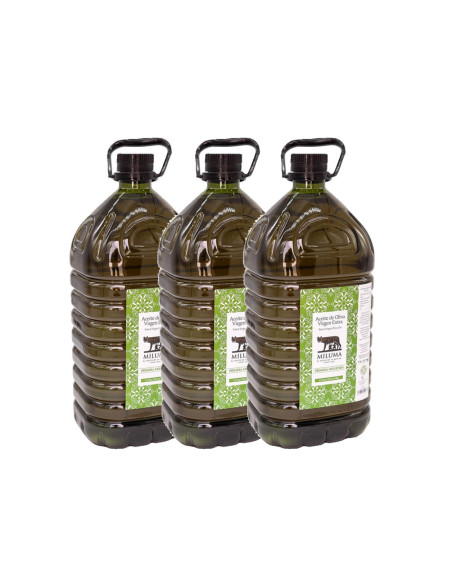 Caja de 3 garrafas de 5 litros. Miluma Primera Molienda